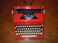 One of Our Antique Typewriters in Staten Island - Red